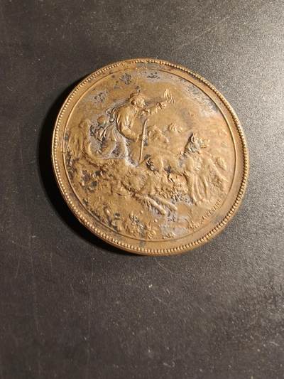 老王徽章第168期 - 法国牧羊犬爱好者俱乐部大铜章     直径41mm.    重量32.6g