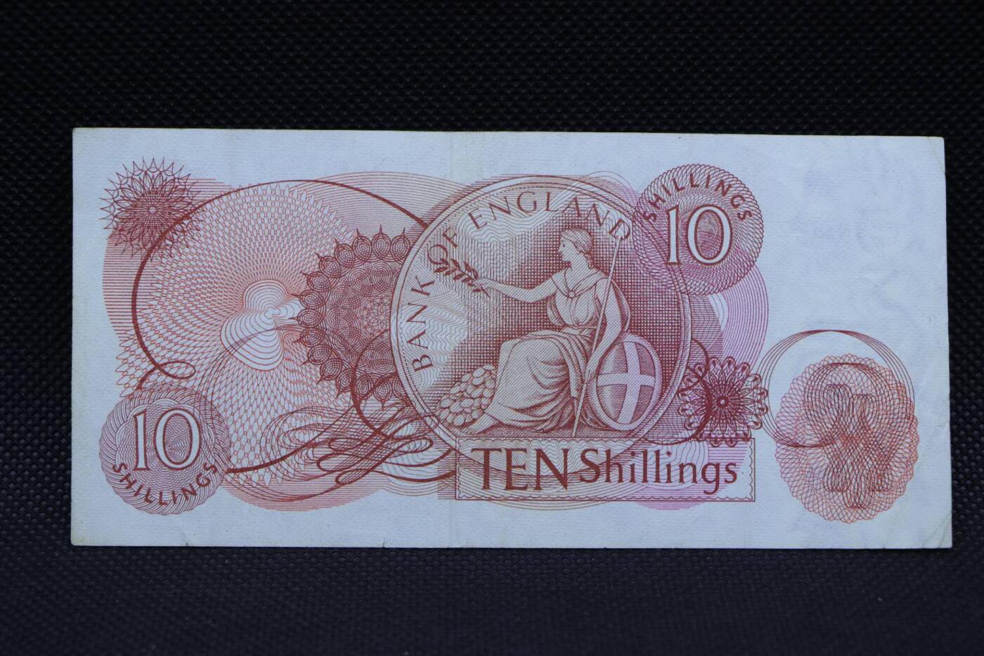 【淘币小摊】限时拍第八百二十一拍  纸币场  满百包邮可预留两周  周一统一发货   英格兰银行10先令纸币【有折】