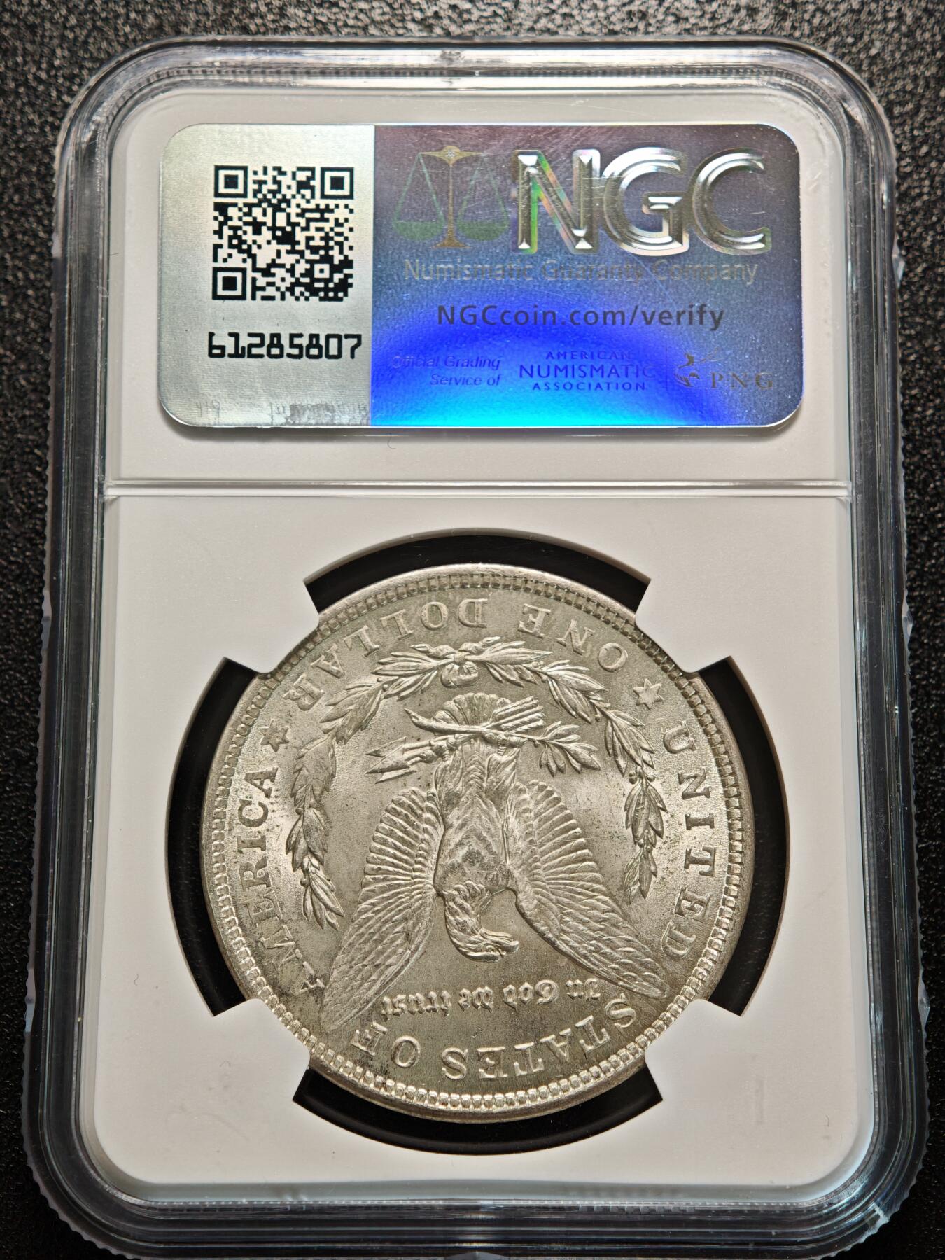 【德藏】世界币章拍卖第156期（拍品征集中~欢迎藏友联系） 1921年 美国摩根银币 NGC MS65 原光极强