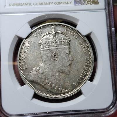 中外钱币第六场 - NGC-AU55英属海峡1904年B版一元
