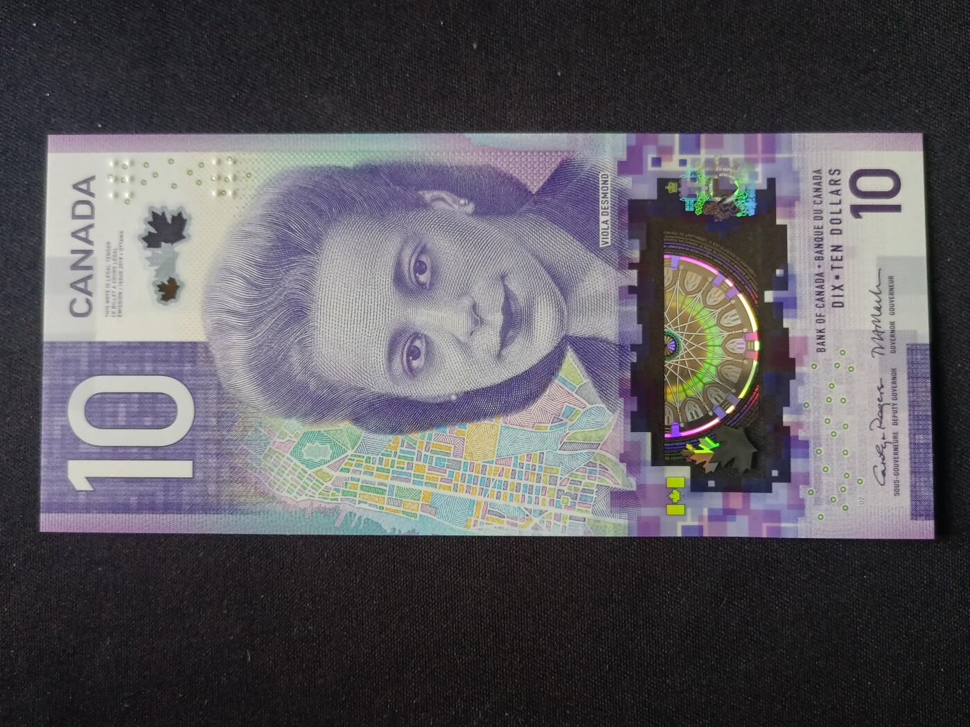 【游宝拍卖】乙巳蛇年92期 第四季首拍场  加拿大-10元【维奥拉·戴斯蒙德 全新UNC】