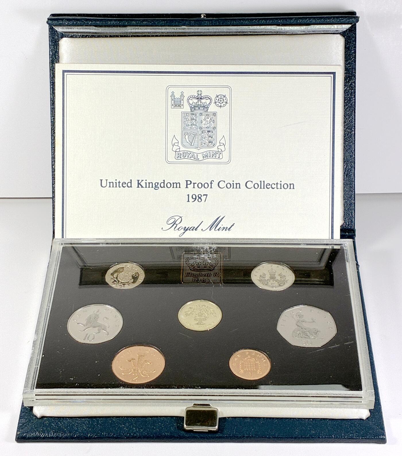 【雨安】【直播拍卖】【世界币章118期-裸币】2025-12-05 周五 19:30 保真 [现代套币] Great Britain 英国 套币 精制套币 1987年