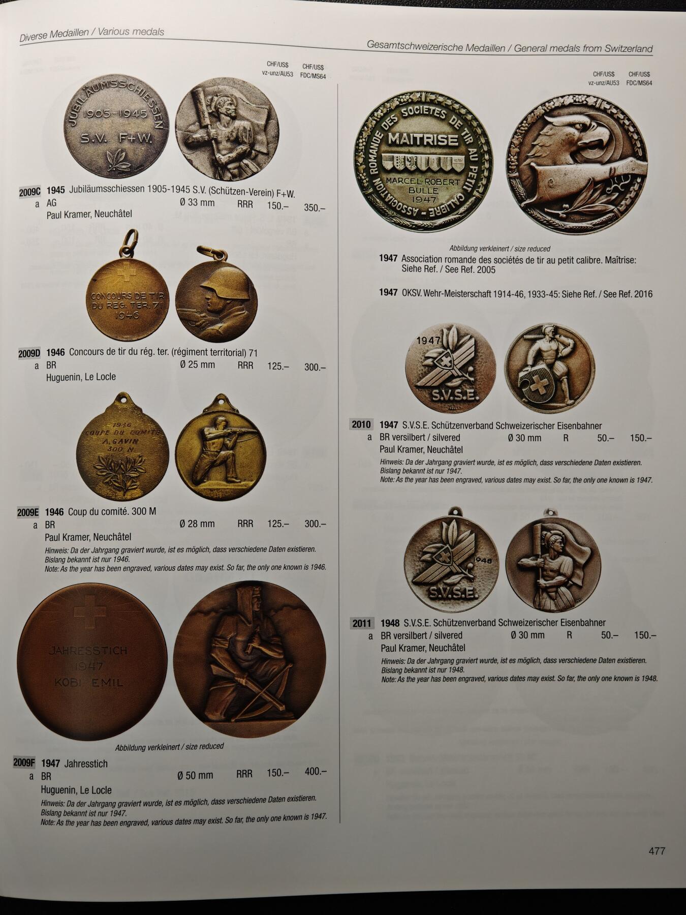 【德藏】世界币章拍卖第156期（拍品征集中~欢迎藏友联系） 97新 瑞士射击节币章目录德文版 超大开本 厚重精装硬壳 评级公司同款参考目录 全书约564页