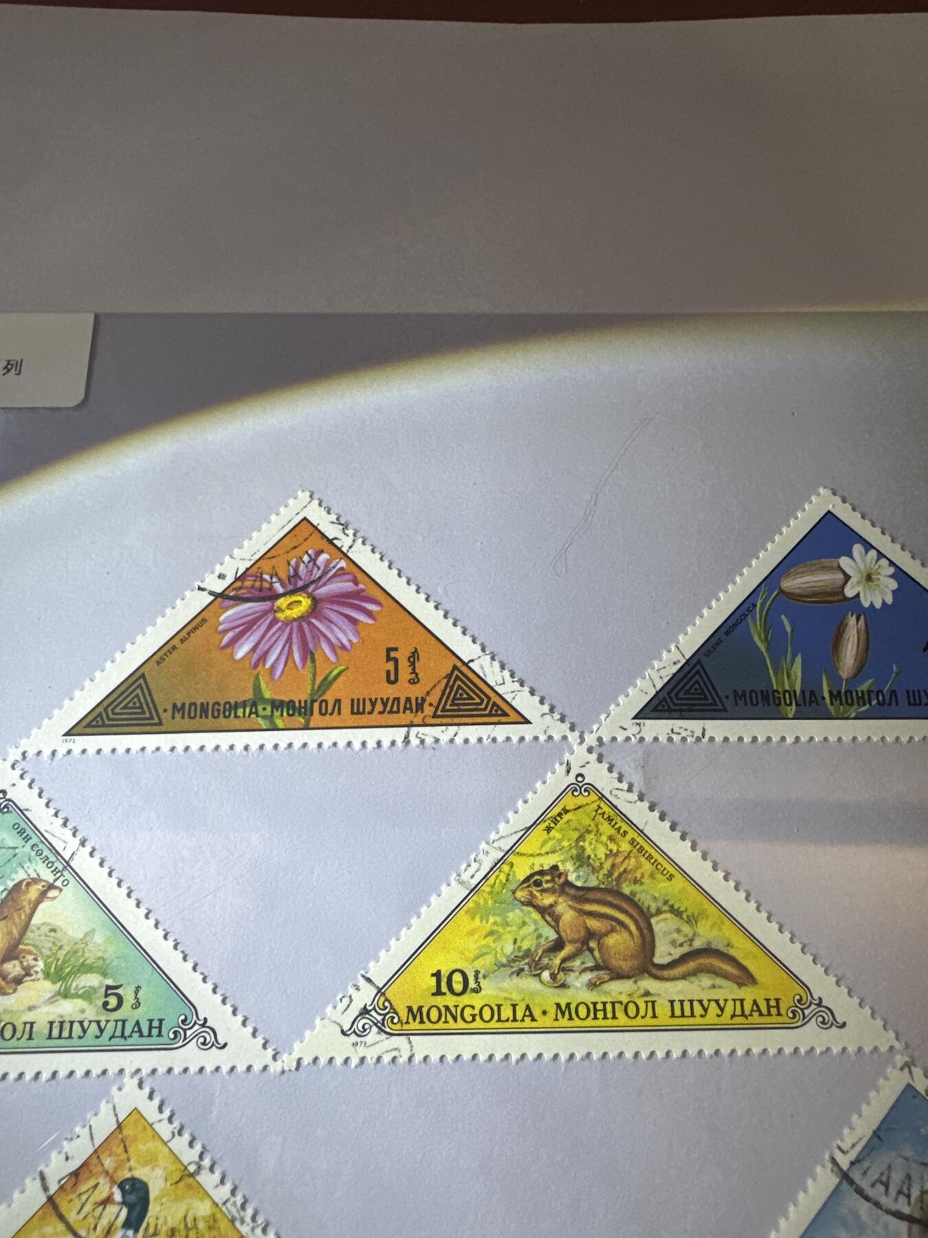 12.6邮票专场 蒙古1973年花卉动物6枚散票