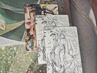 老板带我见世面，我给老板好拍场.零佣收拍第不知道多少期 绘天阁周年纪念卡三张