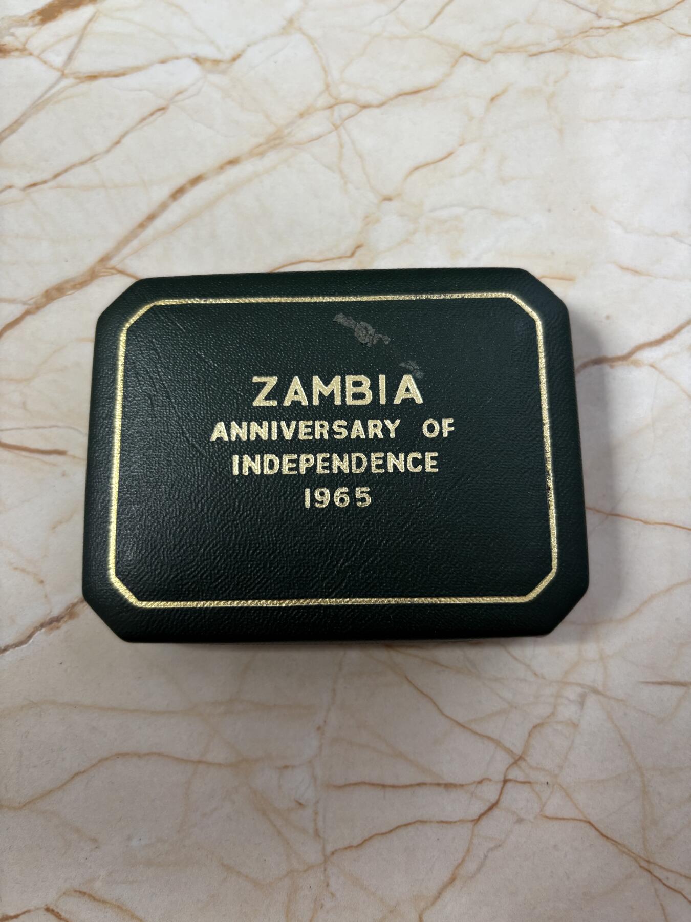 第184期拍卖 赞比亚1965年卡翁达总统纪念币带盒