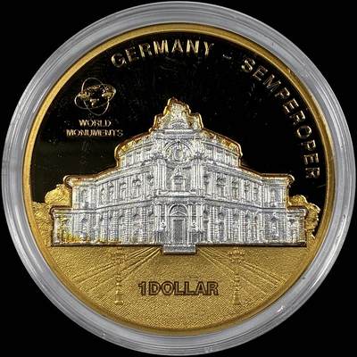 【雨安】【直播拍卖】【世界币章118期-裸币】2025-12-05 周五 19:30 保真 - [现代裸币] Cook Island 库克群岛 1元 2010年 德国森珀歌剧院