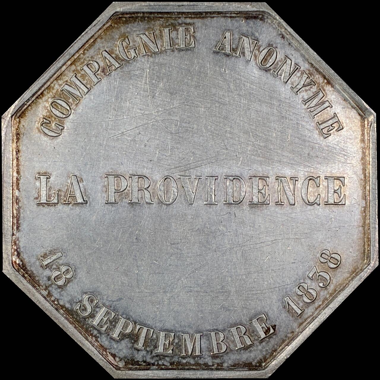 【雨安】【直播拍卖】【世界币章118期-裸币】2025-12-05 周五 19:30 保真 [章] France 章 法国 八角 1838年 火灾保险 八角银章 19.1克