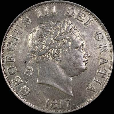 【雨安】【直播拍卖】【世界币章118期-裸币】2025-12-05 周五 19:30 保真 - [裸币各国] Great Britain 英国 1/2克朗 KM#0672 乔治三世 1817年