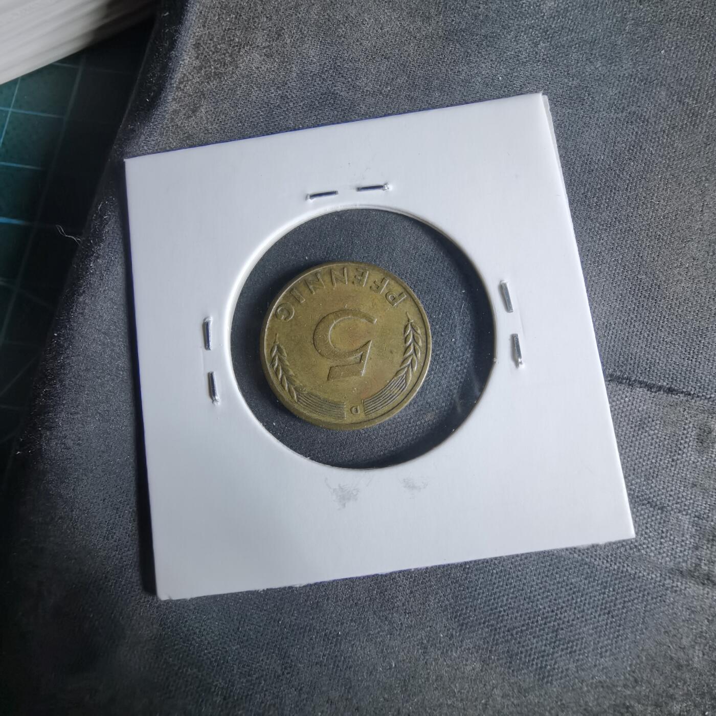 沼泽如烟--第921场 德国1949年5芬尼银行版