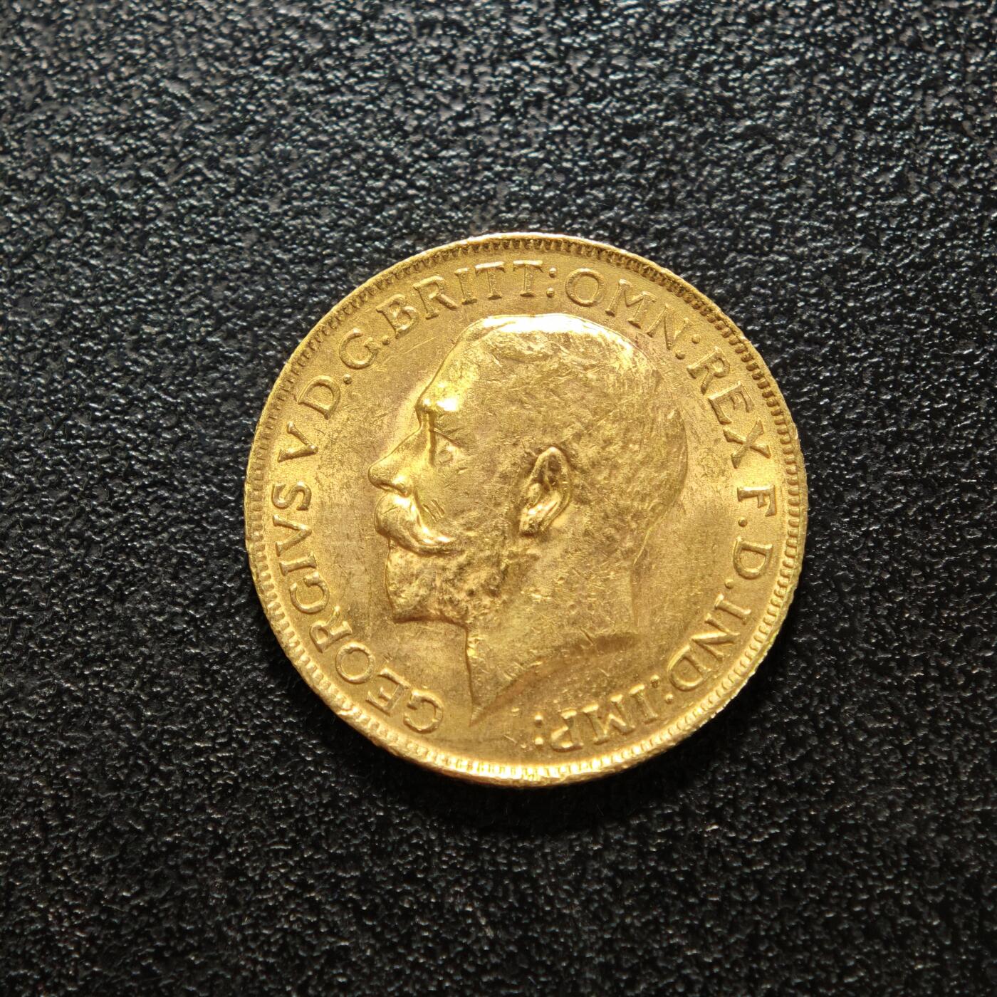 【德藏】世界币章拍卖第156期（拍品征集中~欢迎藏友联系） 1912年 英国索维林金币 917金 原光十足 直径约：21.9mm；重约：8g