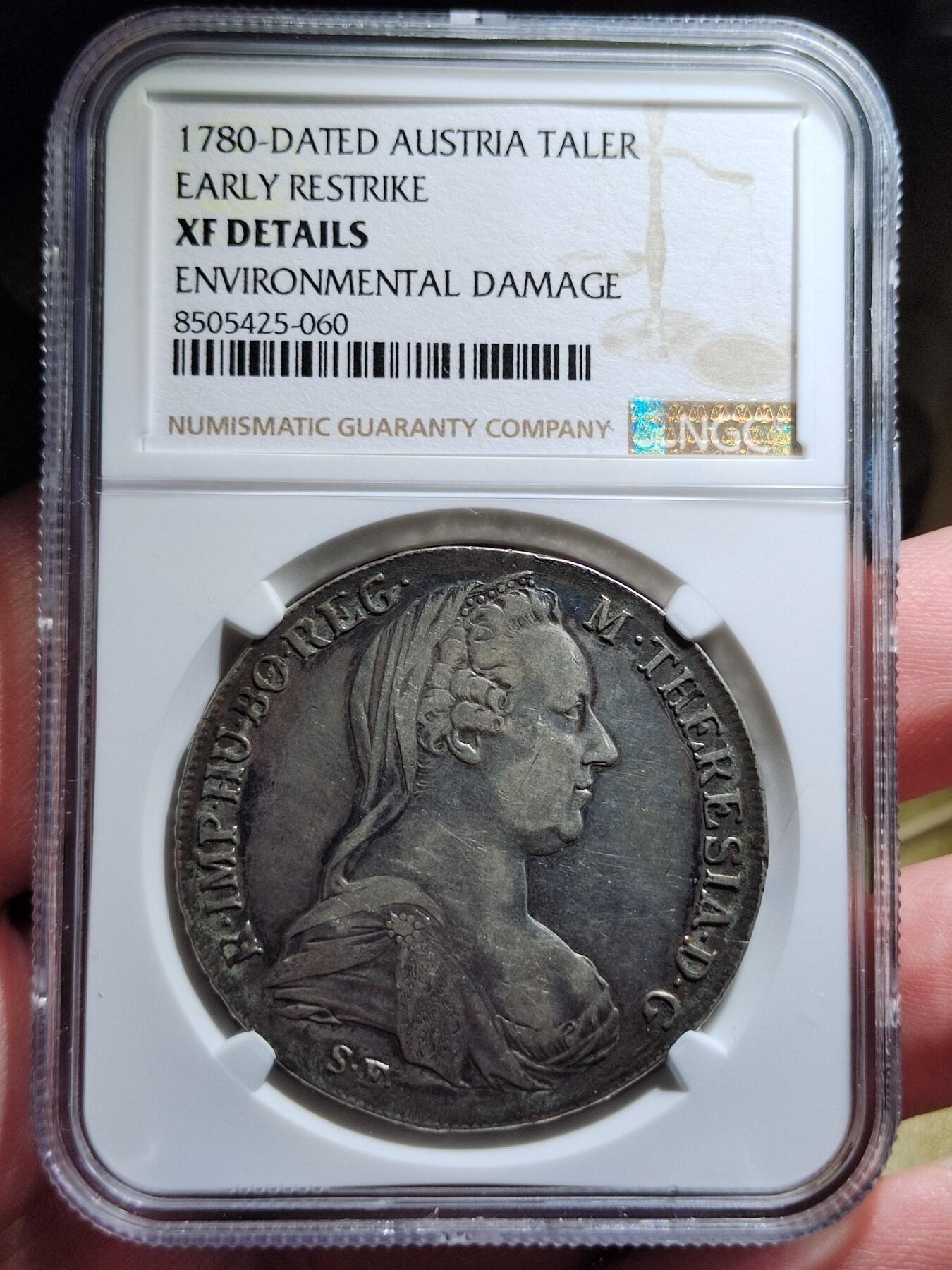 中外钱币第六场 NGC-XF奥匈帝国1780年大奶妈银币早期版