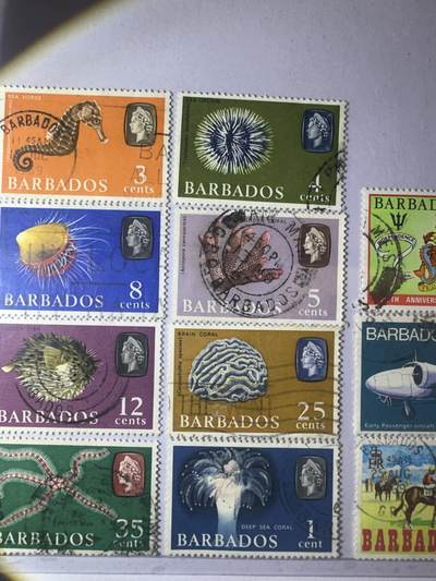 12.26邮票专场 巴巴多斯信销散票14枚