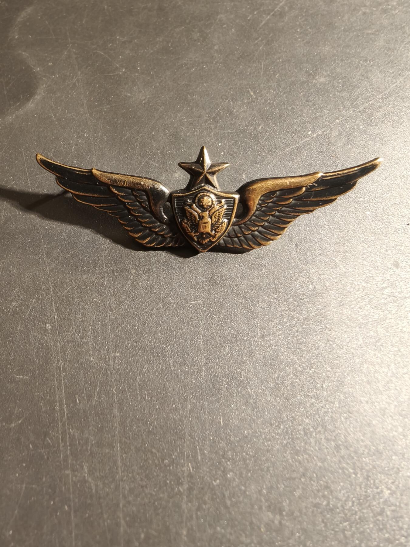 老王徽章第168期 美国空军飞行员中级技能章     2.5英寸      带厂标