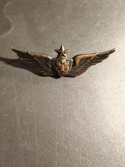 老王徽章第168期 - 美国空军飞行员中级技能章     2.5英寸      带厂标