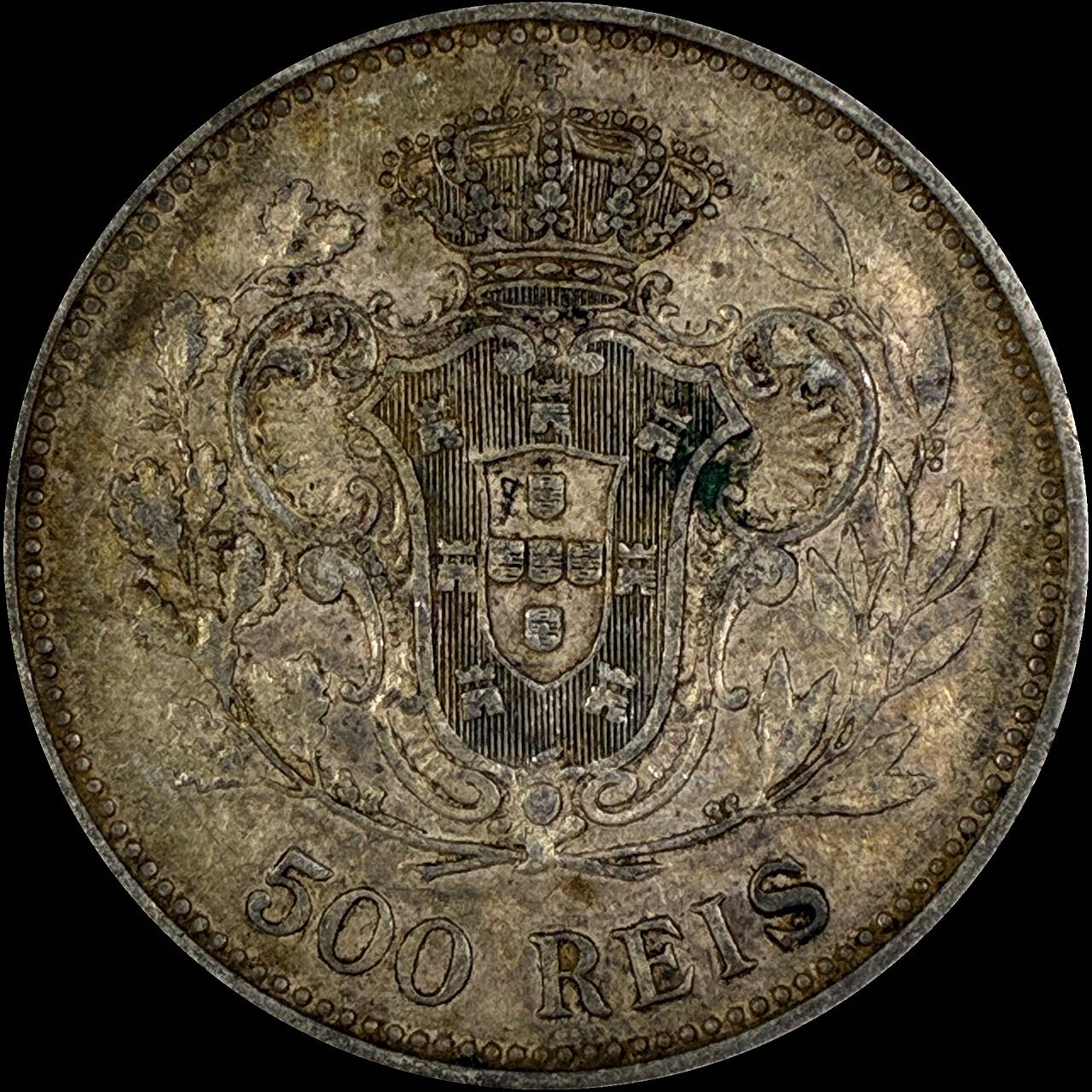 【雨安】【直播拍卖】【世界币章118期-裸币】2025-12-05 周五 19:30 保真 [裸币各国] Portugal 葡萄牙 500瑞斯 1908年 曼努埃尔二世