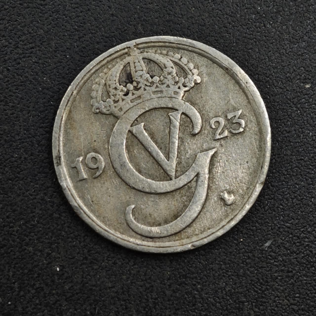 【淘币小摊】实时拍第八百一十八拍   散币小银币场   满百包邮可预留二周 每周一统一发货   瑞典1923年10欧尔镍币