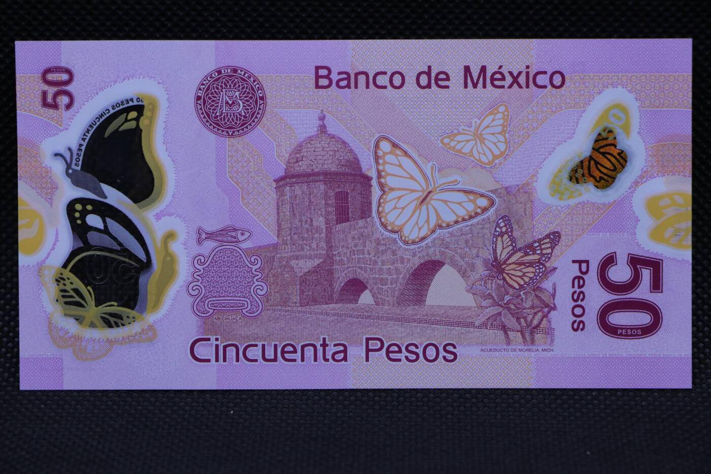 【淘币小摊】限时拍第八百二十一拍  纸币场  满百包邮可预留两周  周一统一发货   墨西哥2019年50比索塑料钞