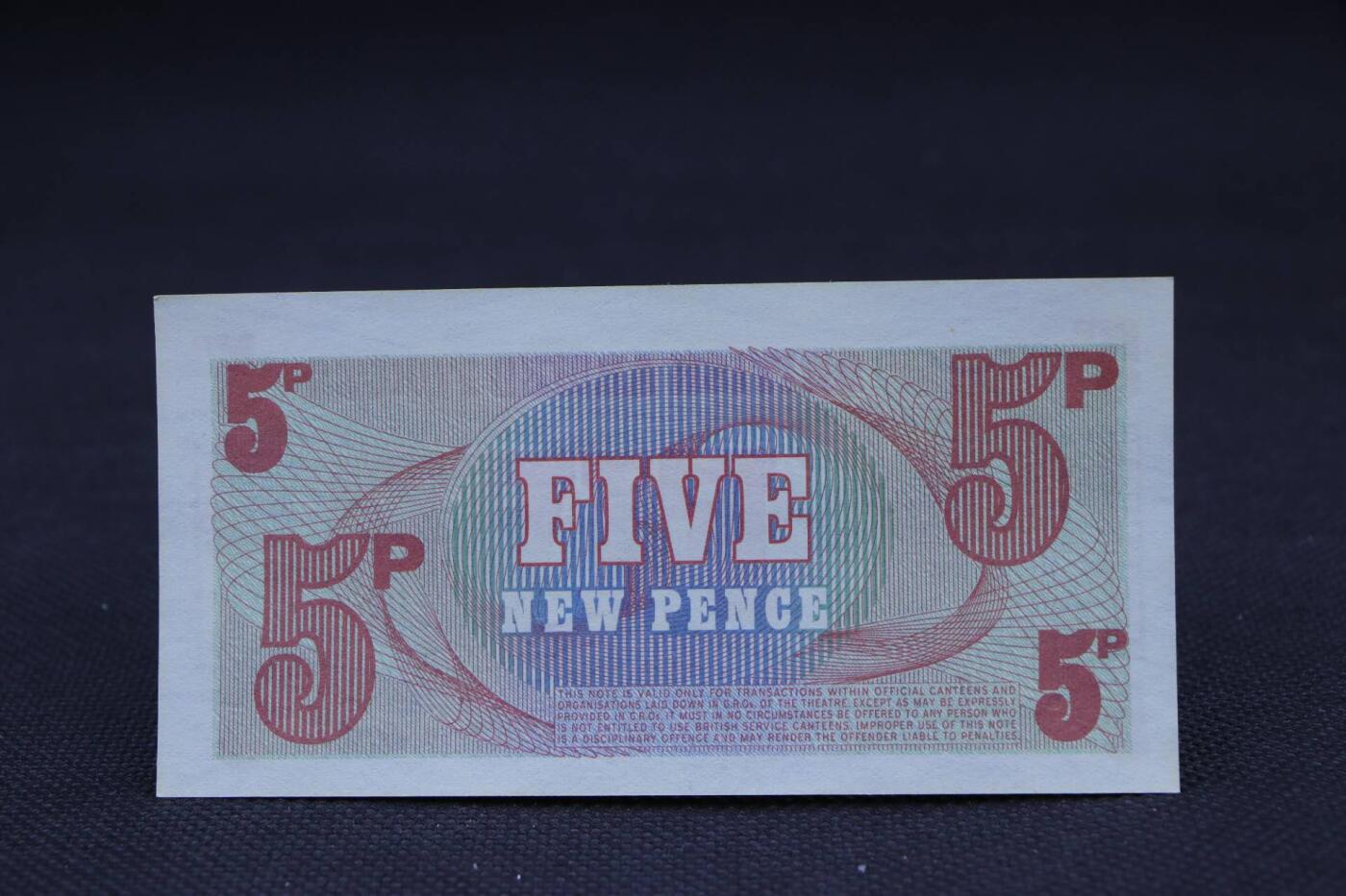 【淘币小摊】限时拍第八百二十一拍  纸币场  满百包邮可预留两周  周一统一发货   英国5便士军票