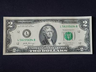 【游宝拍卖】乙巳蛇年92期 第四季首拍场  - 美国-2美元【SERIES-2017A 全新UNC】