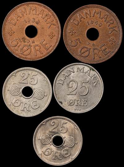 修遠堂世界钱币第九十六期 - 未流通丹麦旧钱币 第二组 