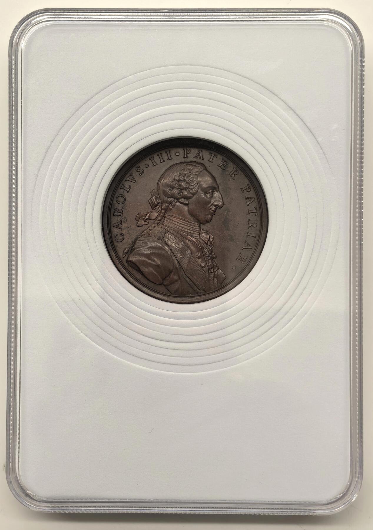 博洋堂世界钱币拍卖第150期（全场包邮） 西班牙1774年卡洛斯三世战役纪念章 藏品级的工艺 55MM