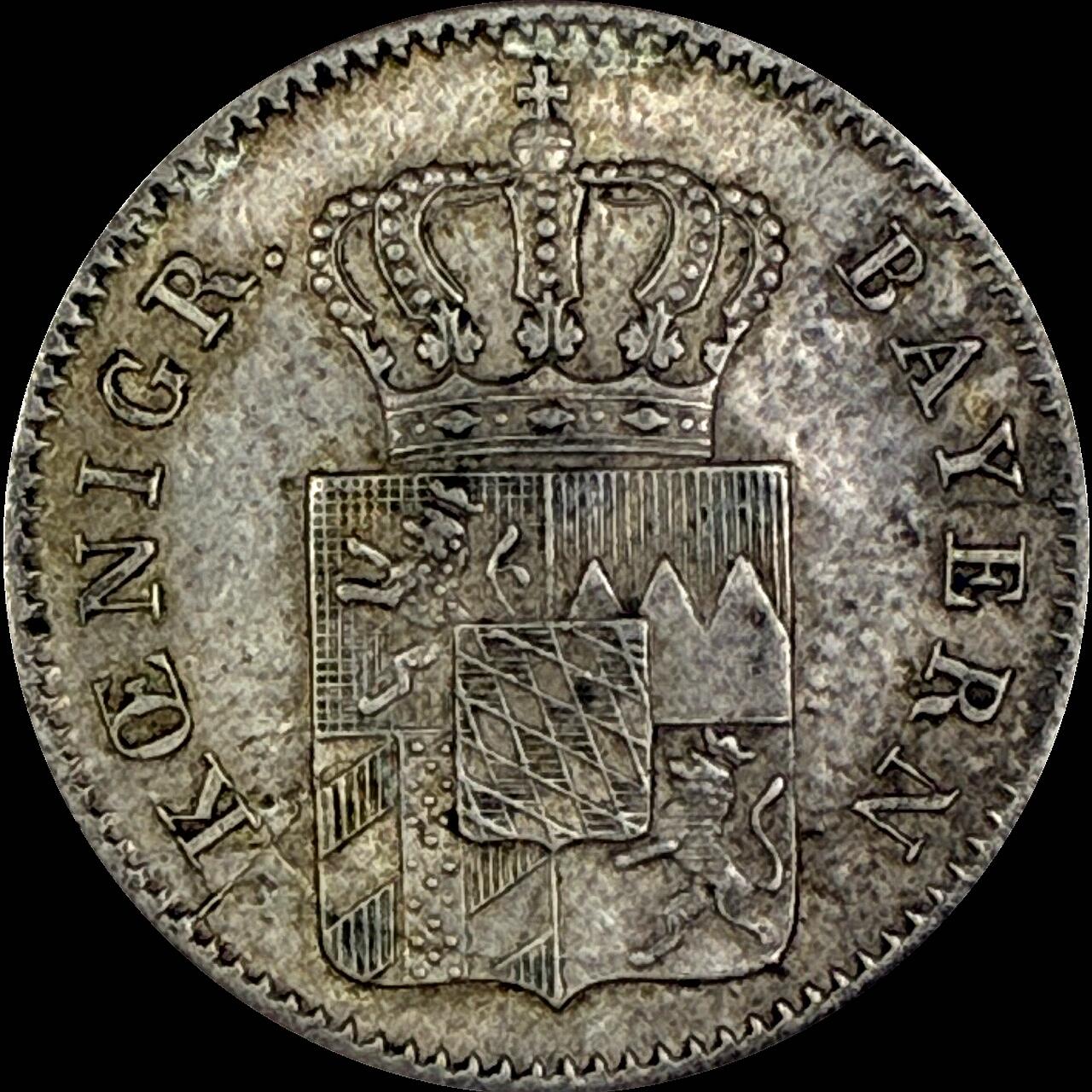 【雨安】【直播拍卖】【世界币章118期-裸币】2025-12-05 周五 19:30 保真 [裸币德国] Germany 德国 德意志 3克鲁泽 银币 1850年