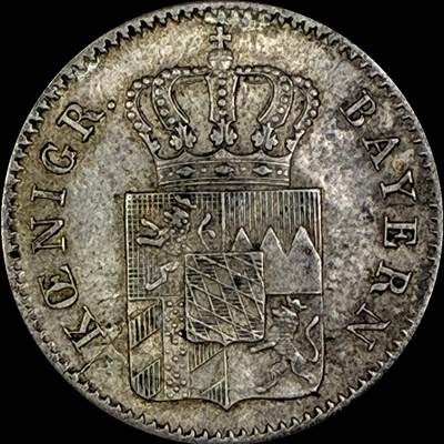 【雨安】【直播拍卖】【世界币章118期-裸币】2025-12-05 周五 19:30 保真 - [裸币德国] Germany 德国 德意志 3克鲁泽 银币 1850年