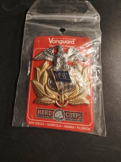 老王徽章第168期 - 美国军事海运司令部军官大檐帽帽徽     原封装