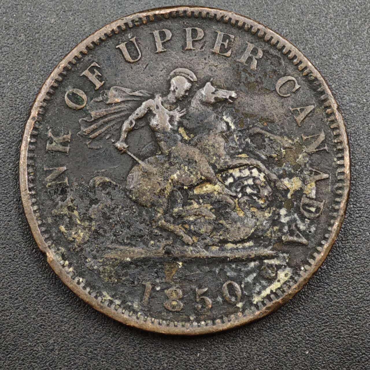 【淘币小摊】实时拍第八百一十八拍   散币小银币场   满百包邮可预留二周 每周一统一发货   上加拿大1850年马剑一便士铜币代币