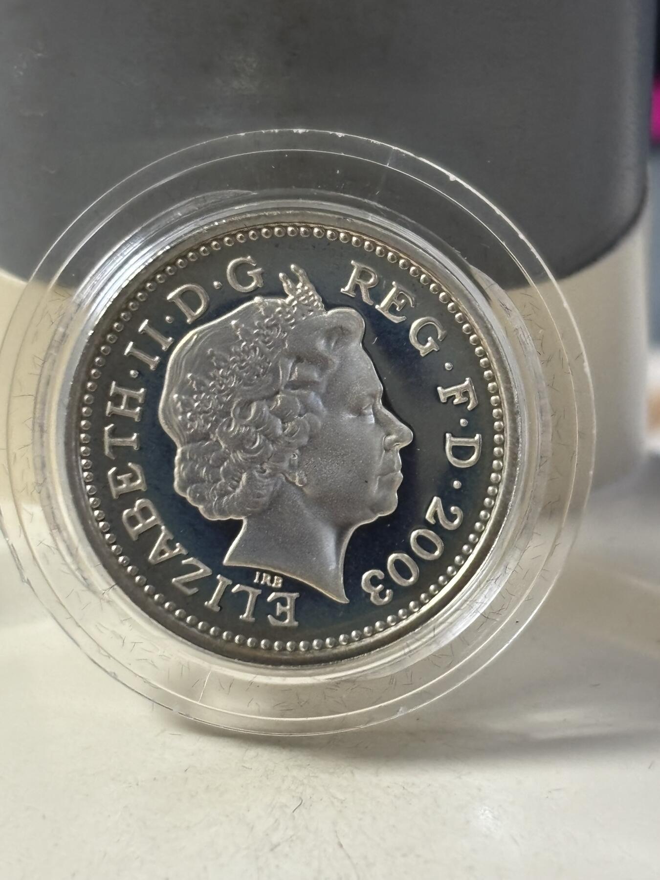 第184期拍卖 英国2003年桥梁系列1英镑精制纪念银币4枚全套，925银，9.5克*4，发行7500套，有氧化