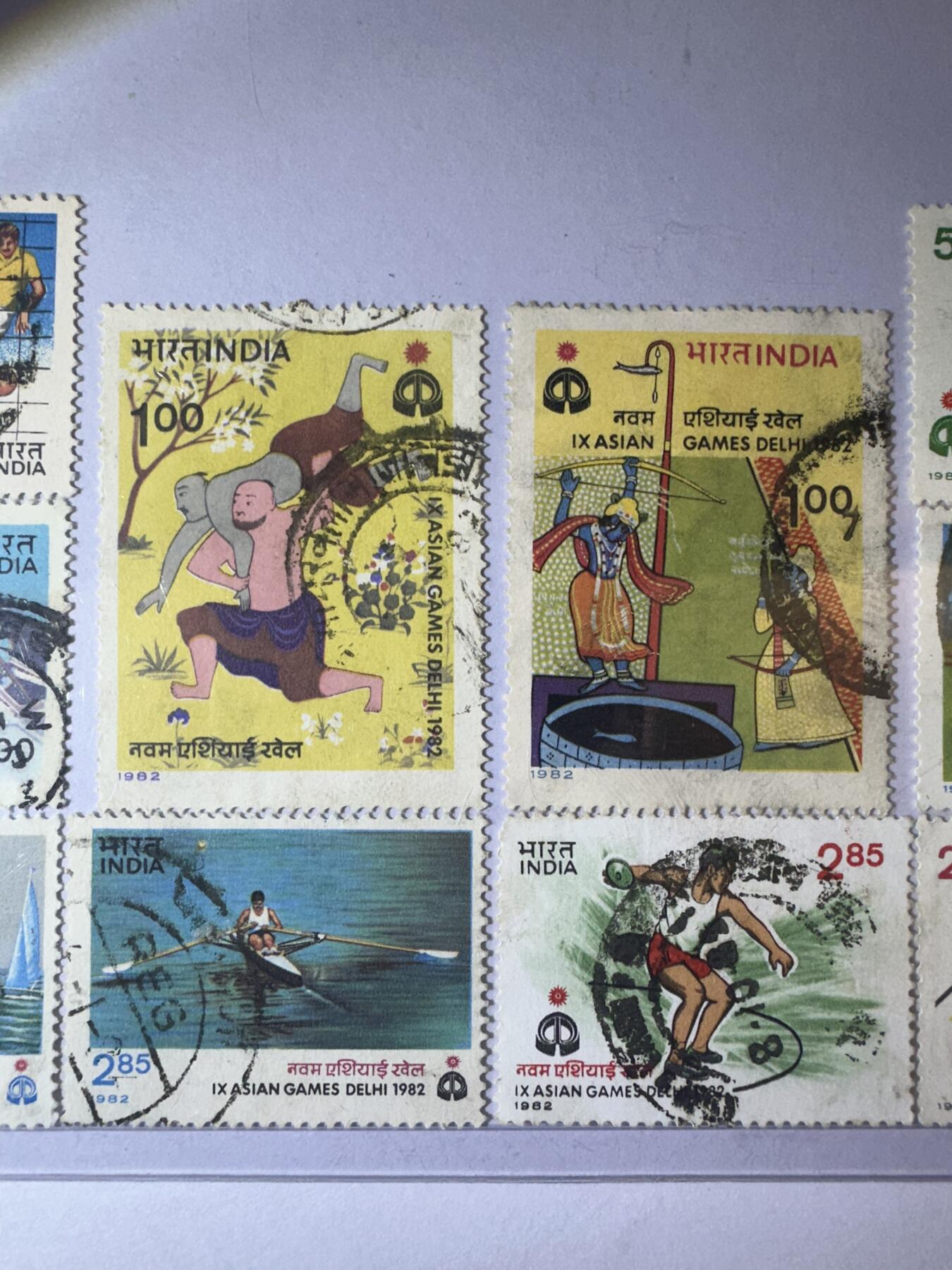 12.6邮票专场 印度1982年第9届新德里亚运会10枚信销