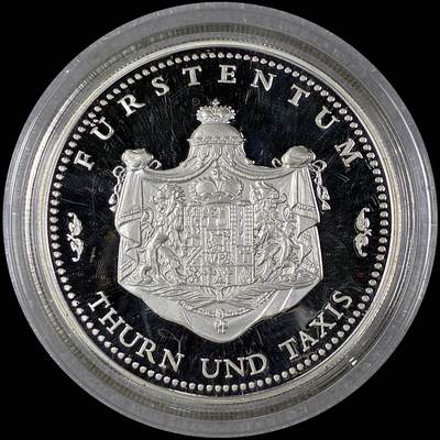 【雨安】【直播拍卖】【世界币章118期-裸币】2025-12-05 周五 19:30 保真 - [章] Germany 章 德国 现代 图恩和塔克西斯家族 靠邮政垄断发家致富的帝国贵族家族所统治的邦国