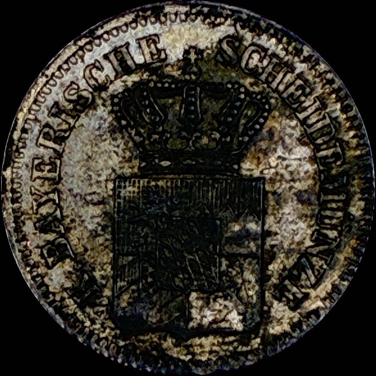 【雨安】【直播拍卖】【世界币章118期-裸币】2025-12-05 周五 19:30 保真 [裸币德国] Germany 德国 德意志 1克鲁泽 银币 1859年