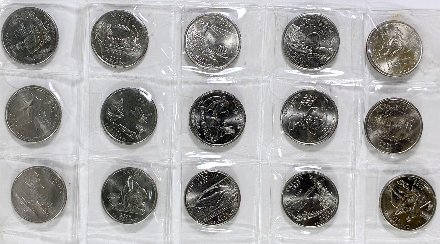 【雨安】【直播拍卖】【世界币章118期-裸币】2025-12-05 周五 19:30 保真 [现代裸币] USA 美国 纪念币 25美分 国家公园 35枚