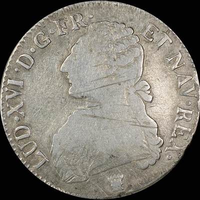 【雨安】【直播拍卖】【世界币章118期-裸币】2025-12-05 周五 19:30 保真 - [裸币法国] France 法国 1埃居 KM#0564 DAV-1333 路易十六 1791年