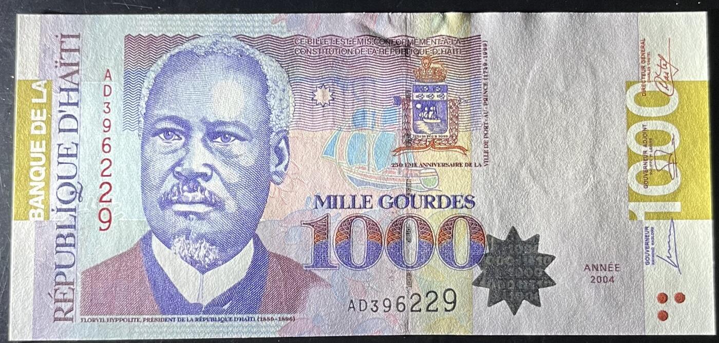 小福收藏拍卖第197期 裸钞场 本期有多张豹子号靓号 百慕大03年50元纪念钞百位号 马来亚和英属婆罗洲开国第一张纸币大冠女王 马来亚 41年1元英王乔六 法属太平洋10000法郎 捷克1000克朗纪念钞千位号  卢森堡 1000法郎  萨尔瓦多样钞 匈牙利 法罗群岛 危地马拉等多国精美纸币 海地 2004年 1000古德 纪念钞 无47 紫外有指纹痕 unc