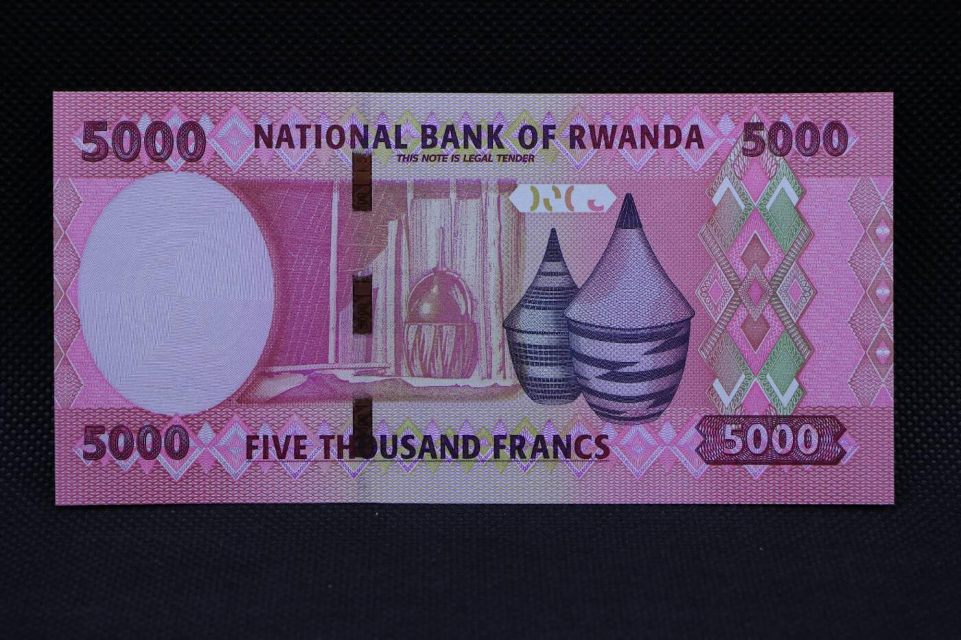 【淘币小摊】限时拍第八百二十一拍  纸币场  满百包邮可预留两周  周一统一发货   卢旺达2024年5000法郎纸币