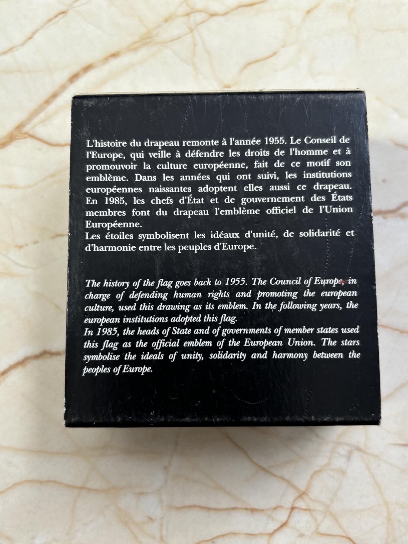 第184期拍卖 法国2015年欧盟旗帜30周年2欧精制双金属纪念币，发行10000枚