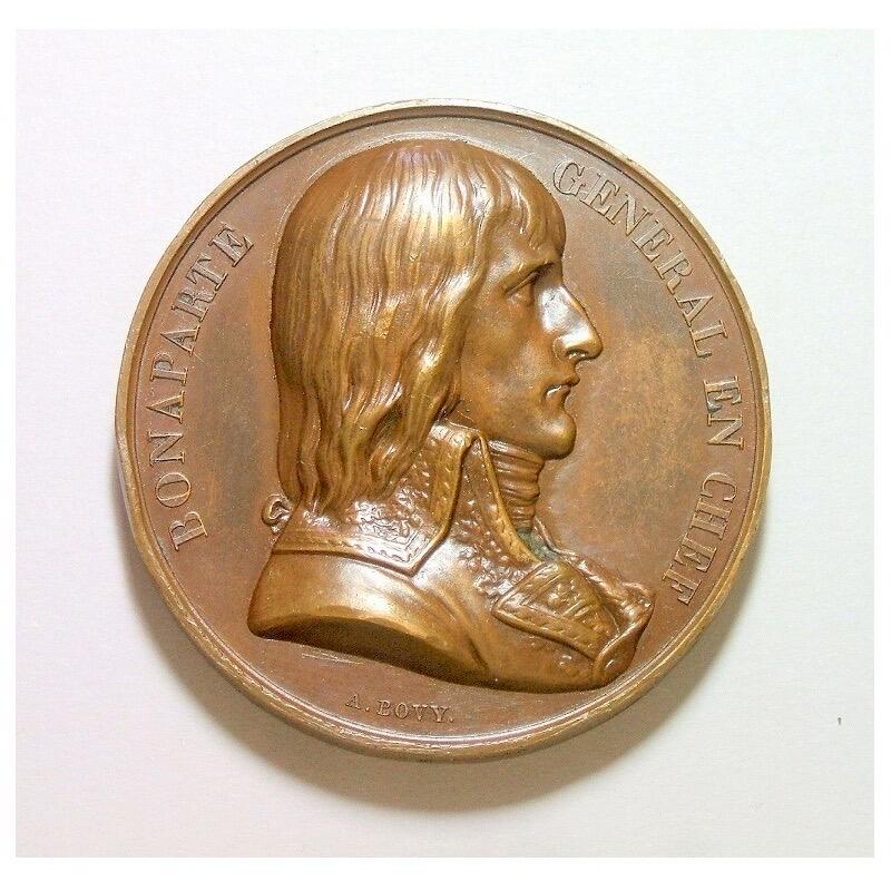 【艺术】法国艺术大章1798年 拿破仑远征埃及金字塔 高浮雕精制大铜章 40MM