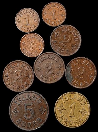 修遠堂世界钱币第九十六期 - 冰岛老铜币一组