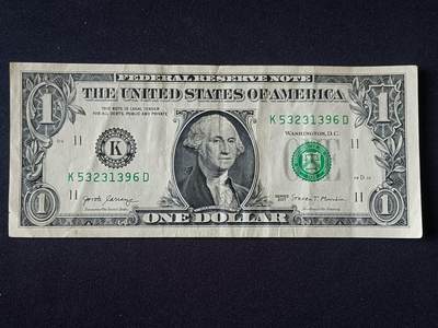 【游宝拍卖】乙巳蛇年92期 第四季首拍场  - 美国-1美元【SERIES-2017 K11达拉斯 流通品相】