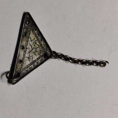 杂件专场86期 - 清代老银出入平安符吊坠