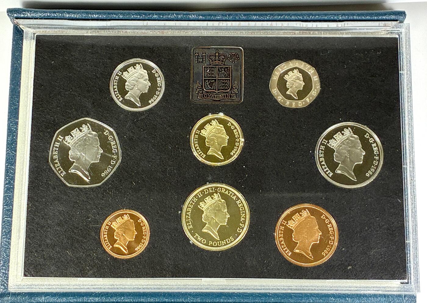 【雨安】【直播拍卖】【世界币章118期-裸币】2025-12-05 周五 19:30 保真 [现代套币] Great Britain 英国 套币 精制套币 1986年