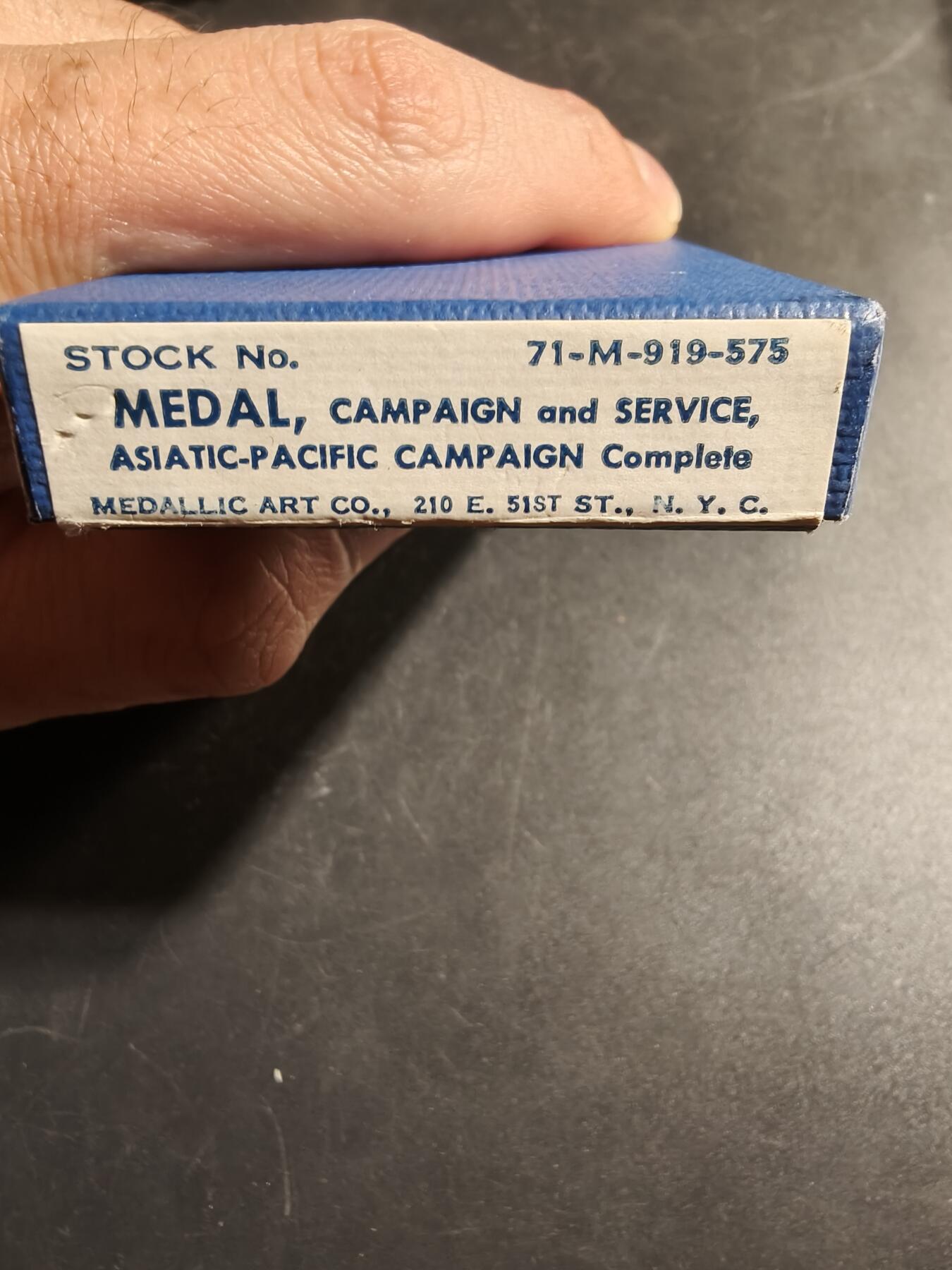 老王徽章第168期 美国二战亚太战区对日作战奖章     原盒带略和油纸