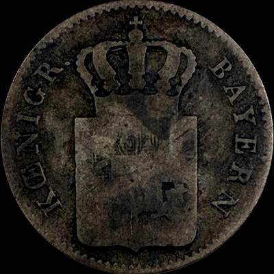 【雨安】【直播拍卖】【世界币章118期-裸币】2025-12-05 周五 19:30 保真 - [裸币德国] Germany 德国 德意志 3克鲁泽 银币 1849年