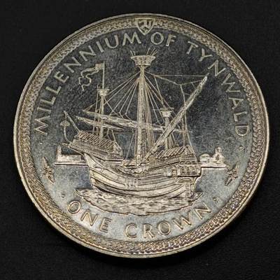 【淘币小摊】实时拍第八百一十八拍   散币小银币场   满百包邮可预留二周 每周一统一发货   - 马恩岛1979年千年克朗纪念币