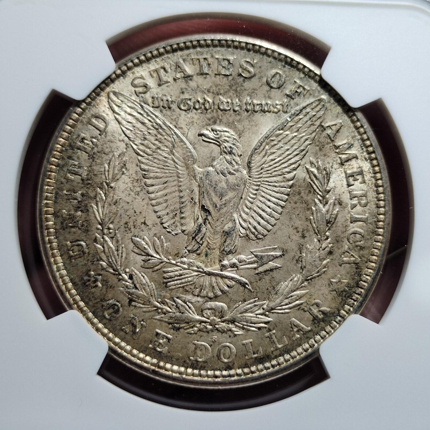 中外钱币第六场 NGC-MS63美国摩根1921年S版黑彩
