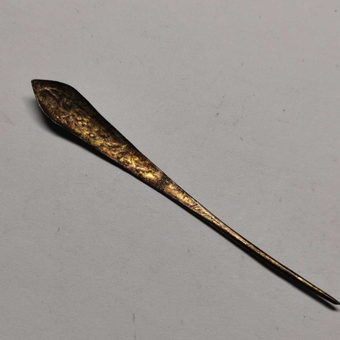 杂件专场86期 清代老银鎏金发簪