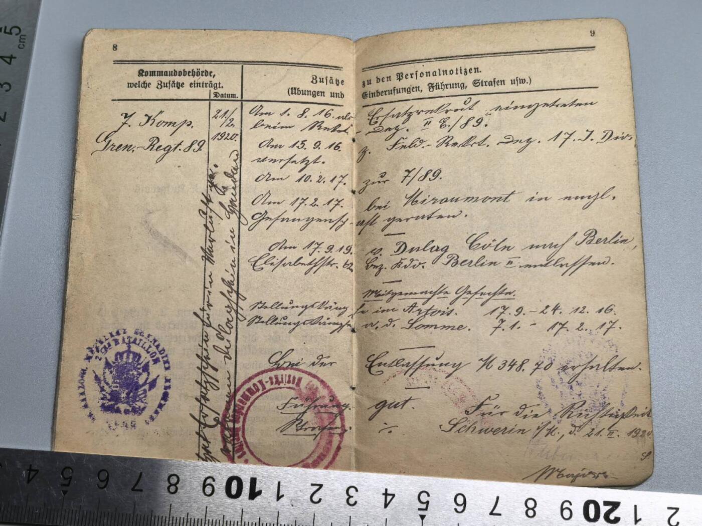 小驴勋章奖章收藏12月06日周六晚六点拍卖（珍爱和平，收藏战争，铭记历史，勿忘国耻，忠党爱国。有偿代拍，送拍规则在简介最后，参拍须阅读规则后再参拍，关系到运费包装发货时效真假辨别等关键信息，拍卖时不再发原图，看大图店主微信码在拍卖店铺介绍里） 一战德国士兵证